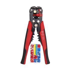 Wire Stripping Pliers Portable with Crimp Cable Terminals Set Kit