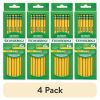 (4 pack) Ticonderoga Premium Wood Pencils, Unsharpened #2 Lead, Yellow, 24 Count