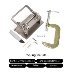 WUTA Manual Leather Skiving Machine Strip Belt Thinning Skiver Splitter Cowhide Leather Peeling Machine DIY Strap Cutting Tools