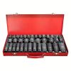 35-Piece 1/2in Professional Pneumatic Socket Set - Comprehensive Auto Repair Toolkit with Long & Short Sockets, Air Cannon, Hex Extensions