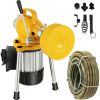 VEVOR Drain Cleaner Machine, 66Ft x2/3Inch Electric Drain Auger with 2 Cables for 3/4" to 4" Pipes, Power Spin with Autofeed Function & 6 Cutters