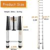 Telescoping Ladder 20.3ft Aluminum Extension Folding Ladder with 2 Hooks, 330lbs Max Load, with Anti-Slip Rubber Feet