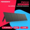 POWERWIN PWS110 Foldable Solar Panel Series/Parallel 24% Efficiency Durable Voltage Regulator Fast QC Output RV 110W ETFE IP65