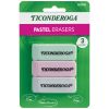 Ticonderoga Pastel Wedge Eraser, 3 Per Pack, 24 Packs