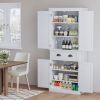 Flamaker 72" Kitchen Pantry Cabinet, Tall Pantry Storage Cabinet with Drawer and 4 Adjustable Shelves, Freestanding Pantry Cupbo