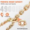 VEVOR Transport Binder Chain, 4900lbs Working Load Limit, 5/16''x20' G80 Tow Chain Tie Down with Grab Hooks, DOT Certified