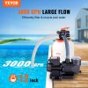 VEVOR Sand Filter Pump for Above Ground Pools, 12-inch, 3000 GPH