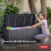 Throw Pillows Metal Box 92 Gallon Resin Deck Box-Organization and Storage for Patio Furniture Outdoor Cushions Organizers Desk