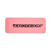 TICONDEROGA Pink Carnation Erasers, Wedge, Medium, Pink, 2-5/16 x 13/16 x 7/17 Inches, 3-Pack 38943