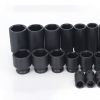 35-Piece 1/2in Professional Pneumatic Socket Set - Comprehensive Auto Repair Toolkit with Long & Short Sockets, Air Cannon, Hex Extensions