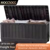 Throw Pillows Metal Box 92 Gallon Resin Deck Box-Organization and Storage for Patio Furniture Outdoor Cushions Organizers Desk