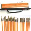 ISGM Fiberglass Rodder Cable cavity Rods Kit Fish Tape PUSH PULL DUCT SNAKE ROD Super Cable Rod