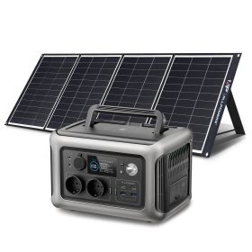 ALLPOWERS R600 Solar Generator with Solar Panel included, 600W 299Wh LiFePO4 Portable Power Station with Solar Charger for Camp (Color: R600 with 200W IBC, Socket Standard: us)