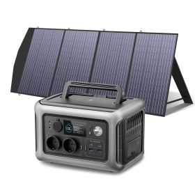 ALLPOWERS R600 Solar Generator with Solar Panel included, 600W 299Wh LiFePO4 Portable Power Station with Solar Charger for Camp (Color: R600 with 200W, Socket Standard: us)