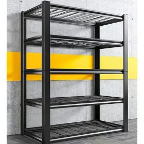 Garage Shelving, 72" Garage Storage Shelves Heavy Duty Shelving Units and Storage Loads 2000LBS,Adjustable 5 Tier Metal Shelving (Color: 01)