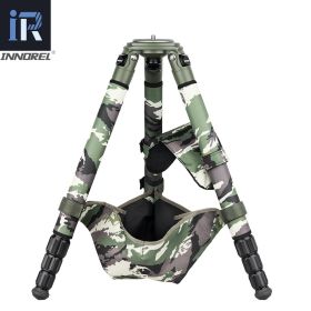 LT324CG Camouflage Carbon Fiber Tripod for Canon Nikon DSLR Camera Professional Birdwatching Heavy Duty Tripod Stand 30kg Load (Color: LT324CG standard)