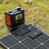 Flashfish Solar Panel 50W Solar Charger Foldable 5V USB 18V DC Solar Cell for Charging Solar Generator Phone Outdoor Camping