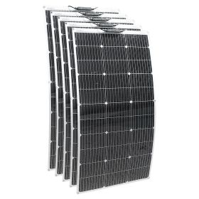 Flexible Solar Panel 100w 200w 300w 400w 500w 600w 1000w for Camping RV Boat Car Home 12V 24V Battery Charger (Color: 500w solar panel)