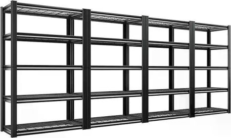 Garage Shelving, 72" Garage Storage Shelves Heavy Duty Shelving Units and Storage Loads 2000LBS,Adjustable 5 Tier Metal Shelving (Color: 04)