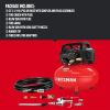 Craftsman Air Compressor, 6 Gallon, Pancake, Oil-Free (CMEC6150K) and Camco Blow Out Plug With Brass Quick Connect (36143)