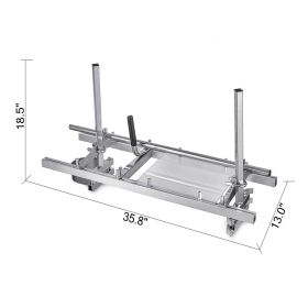 Chainsaw Mill Planking Milling 48 36Inch Wood DIY Tools Table Saw Wood Lumber Cutting Portable Circular Sawmill Chain Mill (Color: 36 Inch)