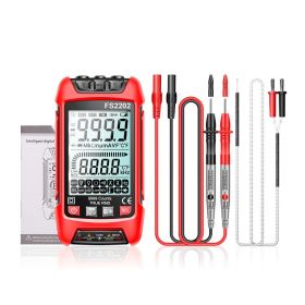 FS2201/2202 Tester Auto range Digital Multimeter 9999 Counts TRMS AC DC Voltmeter amp NCV Resistance Capacitance Temp Transistor (Color: EFS2202)