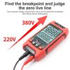FS2201/2202 Tester Auto range Digital Multimeter 9999 Counts TRMS AC DC Voltmeter amp NCV Resistance Capacitance Temp Transistor