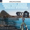 RT75CG/85CG Camouflage Carbon Fiber Tripod Monopod for DSLR Camera and Professional Video Camcorder with Low Profile Ball Head