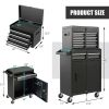 Goplus Tool Chest, 5-Drawer Rolling Tool Storage Cabinet with Detachable Top Tool Box, Liner, Universal Lockable Wheels