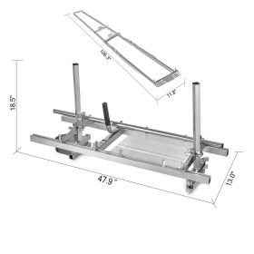 Chainsaw Mill Planking Milling 48 36Inch Wood DIY Tools Table Saw Wood Lumber Cutting Portable Circular Sawmill Chain Mill (Color: 48Inch with guide)