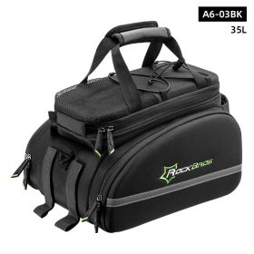 ROCKBROS Bicycle Seat Bags Cycling Rear Backpack Trunk MTB Cycle Travel Bag Large Capacity Outsdoor Sport Bike Pannier Package (Color: A6-03BK)