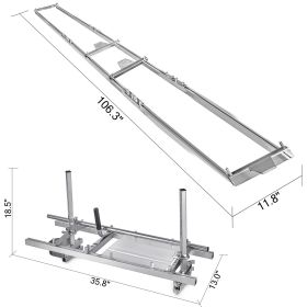 Chainsaw Mill Planking Milling 48 36Inch Wood DIY Tools Table Saw Wood Lumber Cutting Portable Circular Sawmill Chain Mill (Color: 36Inch with guide)