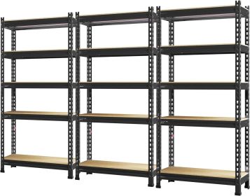 PrimeZone 32"W x 16"D x 63" H Storage Shelves - 2 Pack 5 Tier Adjustable Garage Storage Shelving, Heavy Duty Metal Storage (Color: 03)