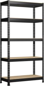 PrimeZone 32"W x 16"D x 63" H Storage Shelves - 2 Pack 5 Tier Adjustable Garage Storage Shelving, Heavy Duty Metal Storage (Color: 01)
