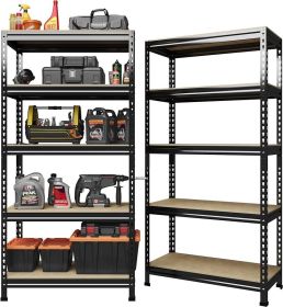 PrimeZone 32"W x 16"D x 63" H Storage Shelves - 2 Pack 5 Tier Adjustable Garage Storage Shelving, Heavy Duty Metal Storage (Color: 02)